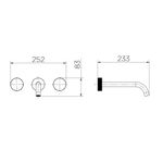 Baños-Griferia-Lavamanos-Mix-Muro-23-Cm-Bimando-Brushed-Graphite