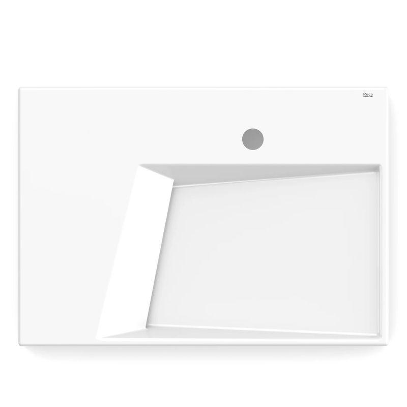 Baños-Lavamanos-Sobre-Encimera-Horizon-Geometric-con-600x420-mm-con-Desague-Blanco