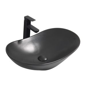 Lavamanos Cloud Negro 62x36 cm con desagüe