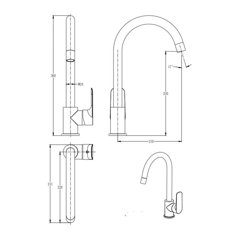 Cocina-Griferia-Cocina-Urban-N-1-Jet-Negro-Mate