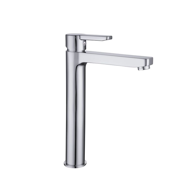 Baños-Griferia-Lavamanos-Trento-Alta-23-cm-S-Desague-Leed-Cromo