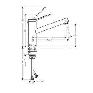 Grifería Cocina Zesis M33 1 Jet 74802670 Negro Mate