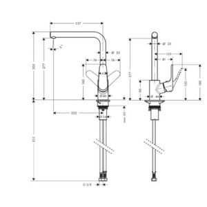 Griferia Cocina Focus L 1 Jet 31817000 Cromo