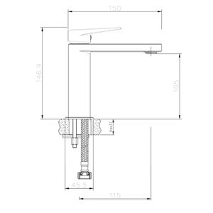 Grifería Lavamanos Luxor 11 cm Coldstart S/Desagüe Cromo