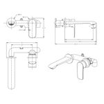 Baños-Griferia-Lavamanos-Urban-Muro-16-Cm-S-Desague-Antique-Bronze