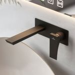 Baños-Griferia-Lavamanos-Kubika-Muro-19-cm-Coldstart-Negro-Mate