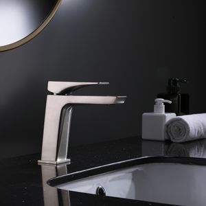 Grifería Lavamanos Kubika 11 cm Coldstart S/Desagüe Brushed Nickel