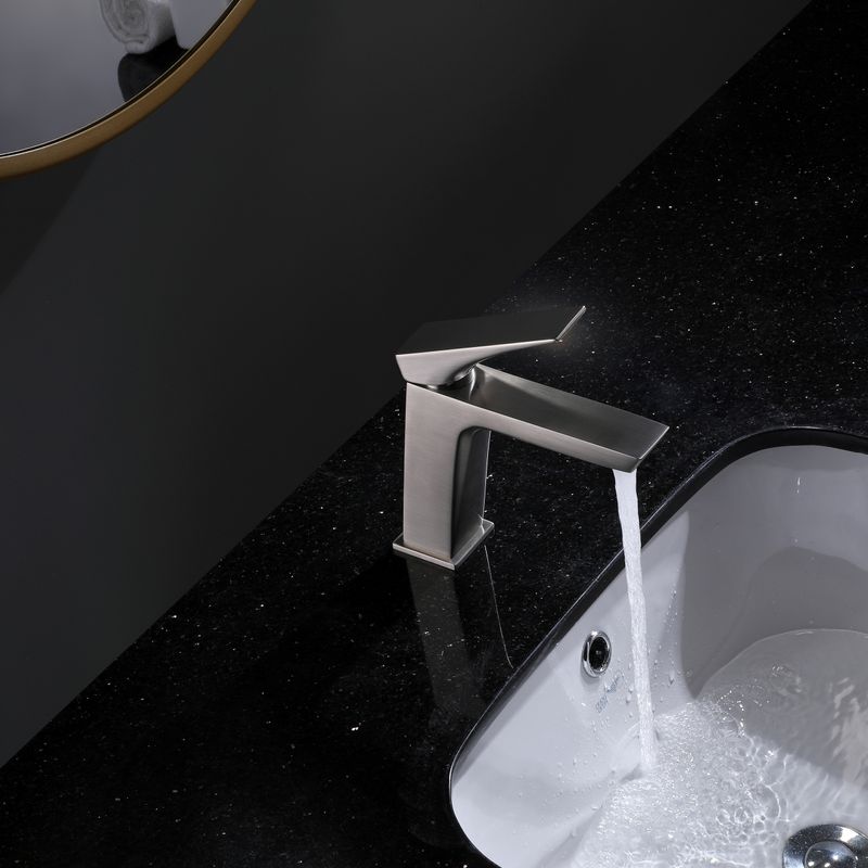 Baños-Griferia-Lavamanos-Kubika-11-cm-Coldstart-S-Desague-Brushed-Nickel