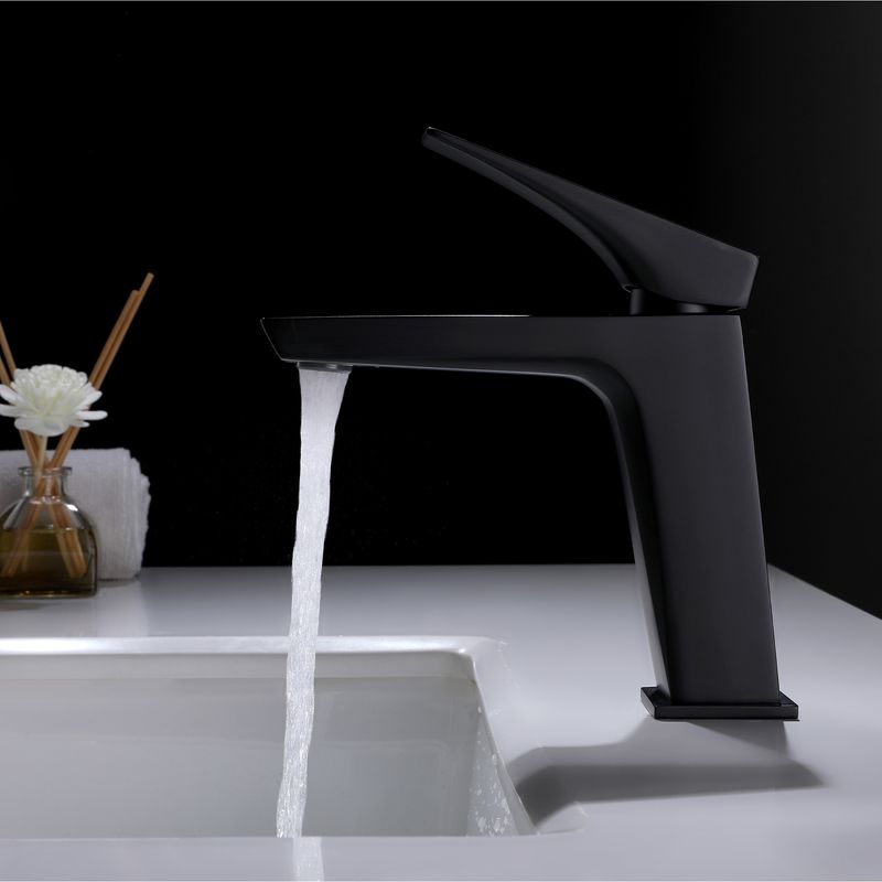 Baños-Griferia-Lavamanos-Kubika-11-cm-Coldstart-S-Desague-Negro-Mate