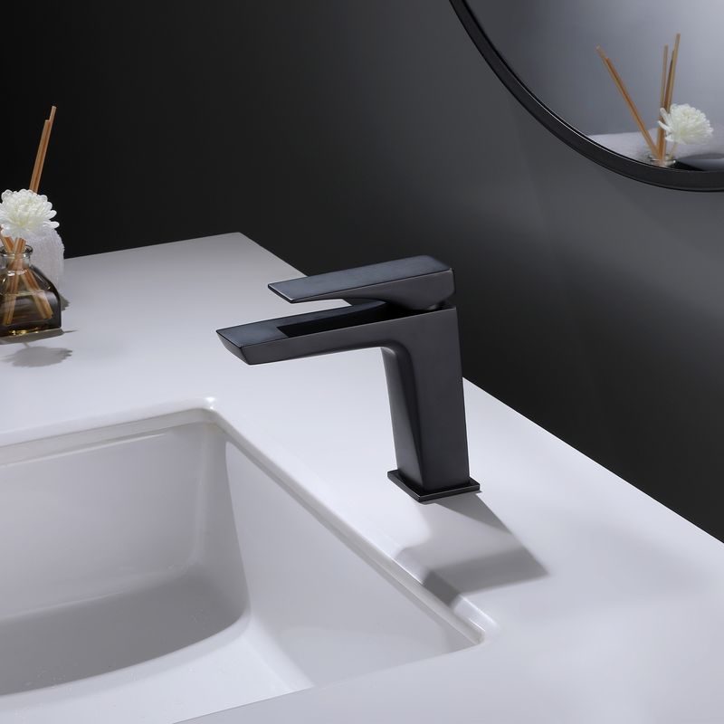 Baños-Griferia-Lavamanos-Kubika-11-cm-Coldstart-S-Desague-Negro-Mate