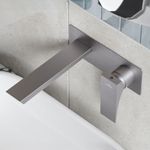 Baños-Griferia-Lavamanos-Kubika-Muro-19-cm-Coldstart-Brushed-Nickel