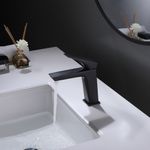 Baños-Griferia-Lavamanos-Kubika-11-cm-Coldstart-S-Desague-Negro-Mate