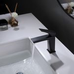 Baños-Griferia-Lavamanos-Kubika-11-cm-Coldstart-S-Desague-Negro-Mate