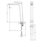 Baños-Griferia-Lavamanos-Kubika-Alta-25-cm-Coldstart-S-Desague-Brushed-Nickel