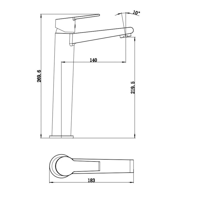 Baños-Griferia-Lavamanos-Life-Alta-22-cm-Coldstart-S-Desague-Cromo