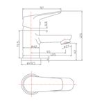 Baños-Griferia-Lavamanos-Concept-4-cm-Cromo-sin-Desague