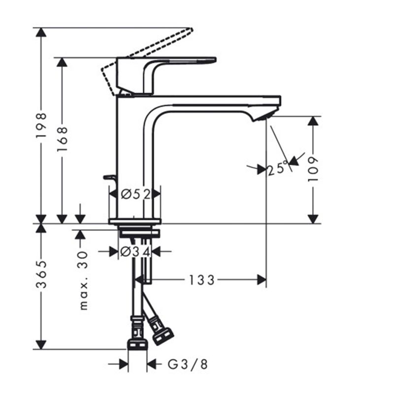 Baños-Griferia-Lavamanos-Rebris-E-11-Cm-Coldstart-S-Desague-72560000-Cromo