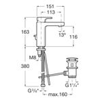Baños-Griferia-Lavamanos-L90-12-cm-Coldstart-C-Desague-Automatico-A5a3e01c00-Cromo