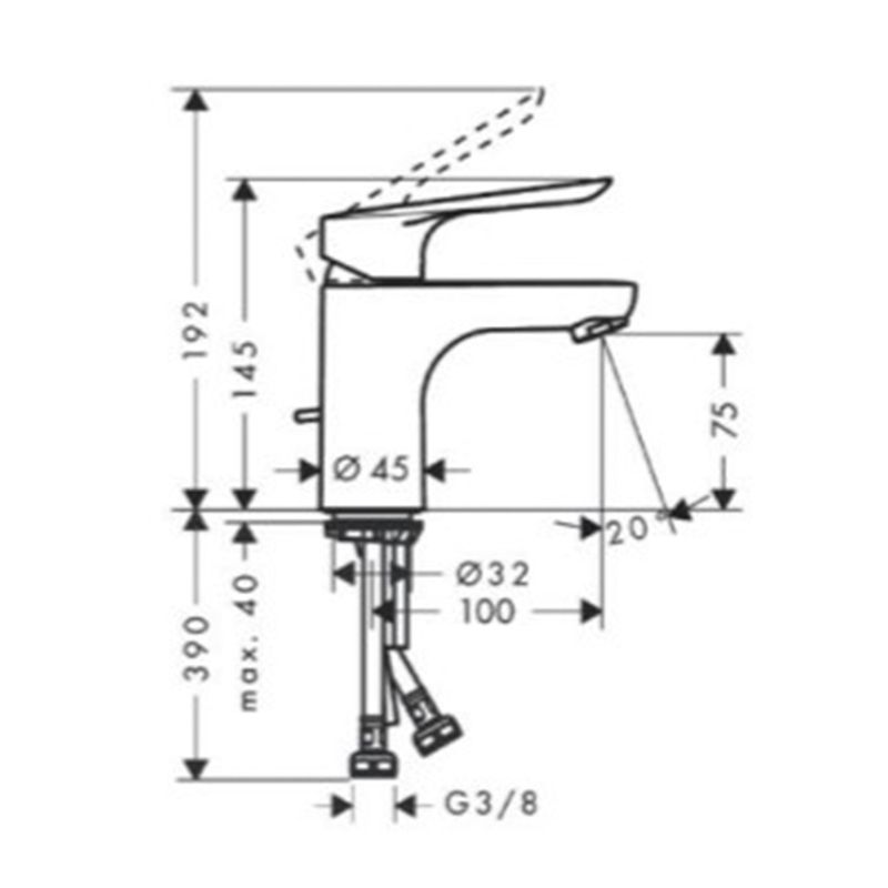 Baños-Griferia-Lavamanos-Logis-E-7-cm-Coolstart-C-Desague-Automatico-71164000-Cromo