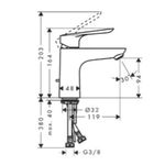 Baños-Griferia-Lavamanos-Logis-E-10-cm-Coolstart-C-Desague-Automatico-71165000-Cromo
