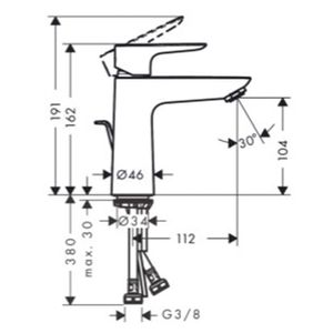 Grifería Lavamanos Talis E 11 cm Coolstart C/Desagüe Automático 71713000 Cromo