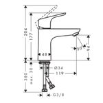 Baños-Griferia-Lavamanos-Focus-10-Cm-S-Desague-31517000-Cromo