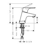 Baños-Griferia-Lavamanos-Focus-5-Cm-S-Desague-31733000-Cromo