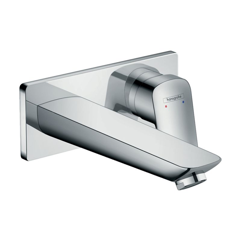 Baños-Griferia-Lavamanos-Logis-Muro-20-cm-C-Desague-71220000-Cromo