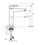 Baños-Griferia-Lavamanos-Mysport-Xl-Alta-20-cm-S-Desague-71112000-Cromo