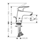 Baños-Griferia-Lavamanos-Logis-Coolstart-Desague-Automatico-71072000-Cromo-7-cm