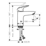 Baños-Griferia-Lavamanos-Logis-10-cm-C-Desague-Automatico-71100000-Cromo