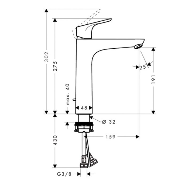 Baños-Griferia-Lavamanos-Focus-19-Cm-C-Desague-31608000-Cromo