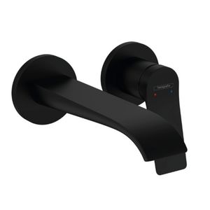 Griferia Lavamanos Vivenis Muro 20 Cm C/Desagüe 75050670 Negro Mate