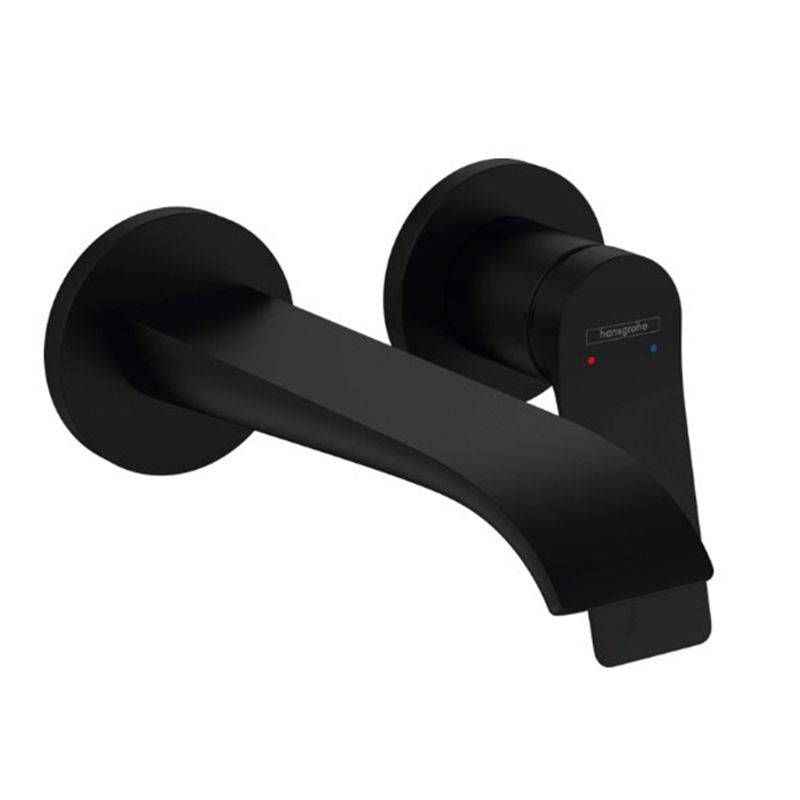 Baños-Griferia-Lavamanos-Vivenis-Muro-20-Cm-C-Desague-75050670-Negro-Mate