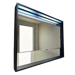 Espejo Rectangular Lois Negro 1000x800 mm