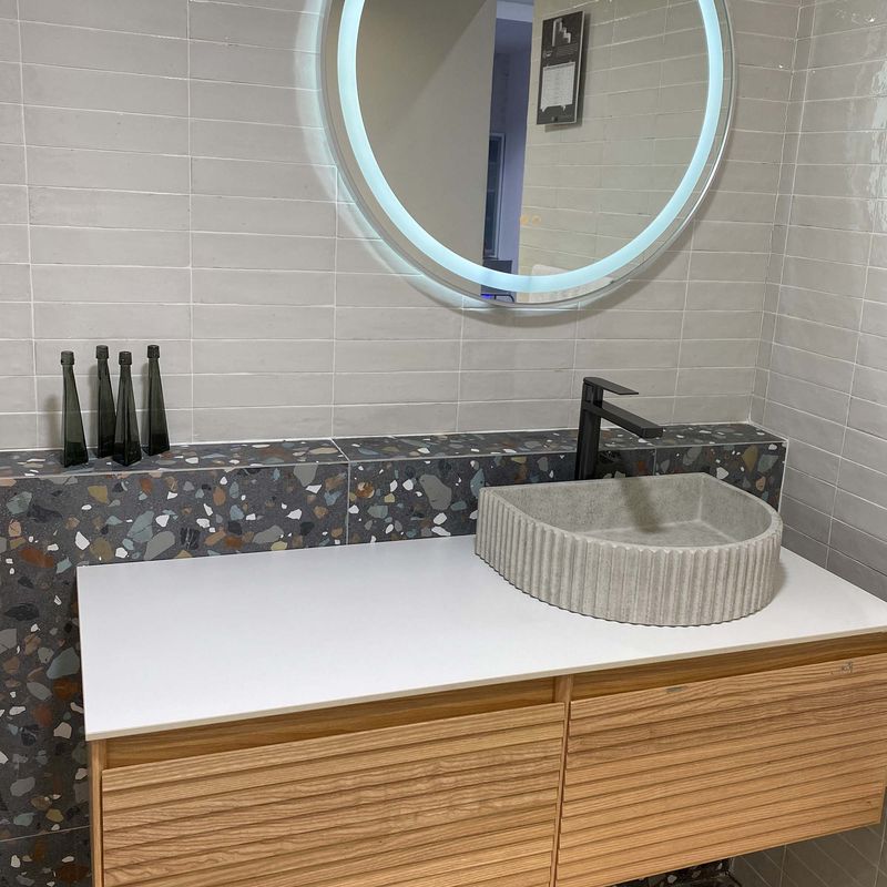 Baños-Lavamanos-Sobreponer-Vessel-Semiredondo-Gris-Mate-465x360x119mm