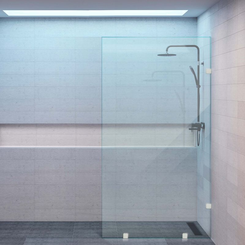 Baños-Mampara-de-Ducha-Civita-Con-Vidrio-Fijo-Blanco-Mate-800x1900-mm