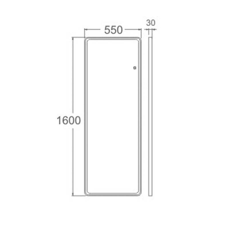 Baños-Espejo-Helen-con-Luz-Led-y-Desempañante-Negro-550x1600-mm
