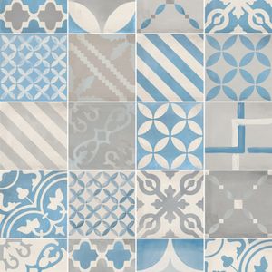 Porcelanato Venti Boost Blue Mix Mate 20x20 cm