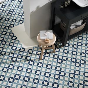 Porcelanato Riviera Nice Blue Mate 25x25 cm