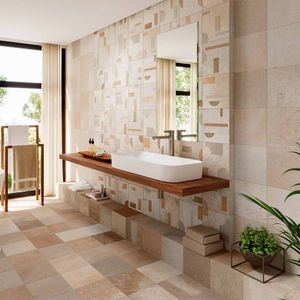 Porcelanato Adagio Element Beige Mate 25x25 cm