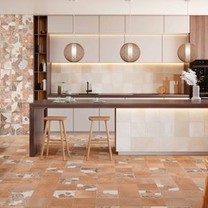 Porcelanato Adagio Fiori Beige Mate 25x25 cm