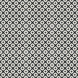 Porcelanato La Boheme Blanco y Negro Mate 20x20 cm