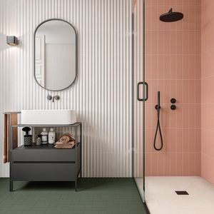 Cerámica Muro Stripes White Stone Mate 7.5x30 cm