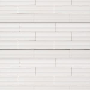 Cerámica Muro Stripes Ice White Mate 7.5x30 cm