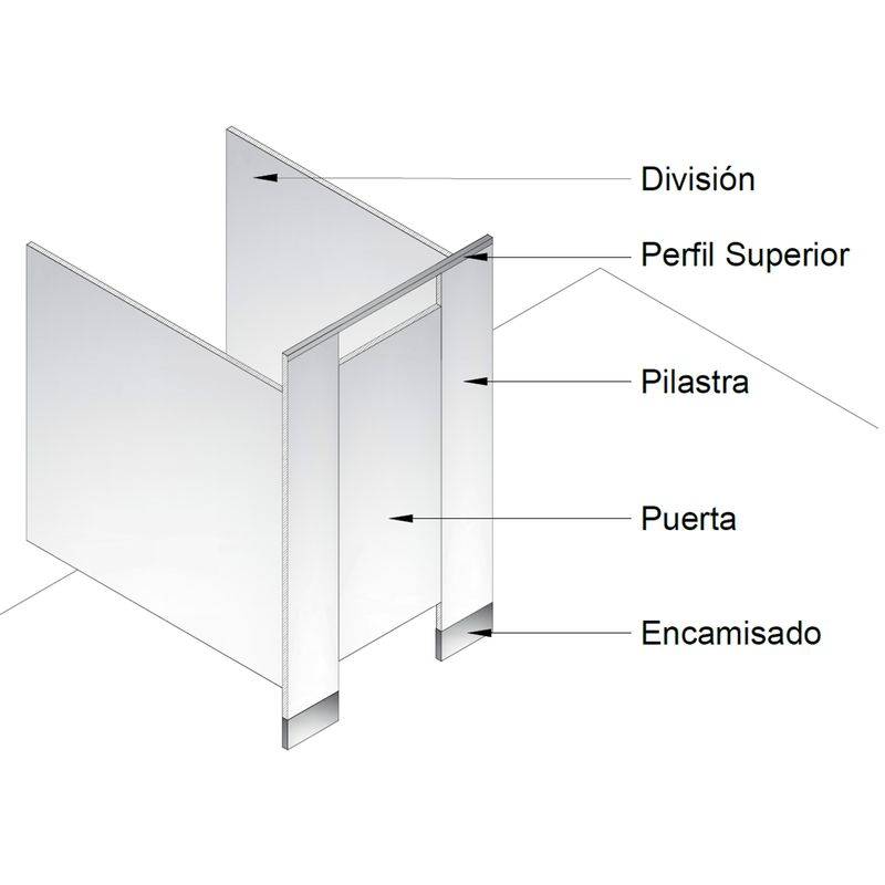 Baños-Division-de-Baño-Fenolica-Anclada-al-Piso-con-Riel-Superior