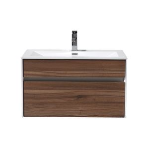 Mueble de Baño Sunset con Lavamanos y Desagüe Base Walnut 700x480x460 mm