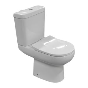 WC Mykonos a Piso con Asiento y Fijaciones Blanco