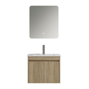 Mueble de Baño Nepal 2 Puertas con Lavamanos Desarmado Brown Wood 600 mm