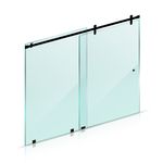 Baños-Mampara-Ducha-Corredera-Incolora-Negro-Mate-120x190-cm